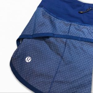 Lululemon Speed Shorts Rugged Blue Diamond Dot -4